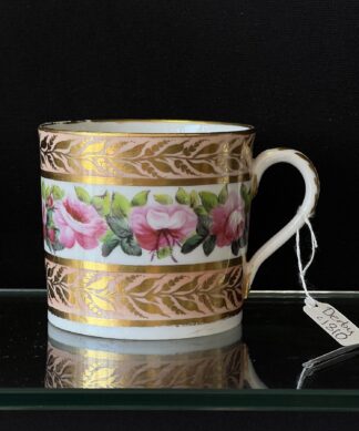 Coalport coffee can, rich roses & gilt decoration,  c.1810