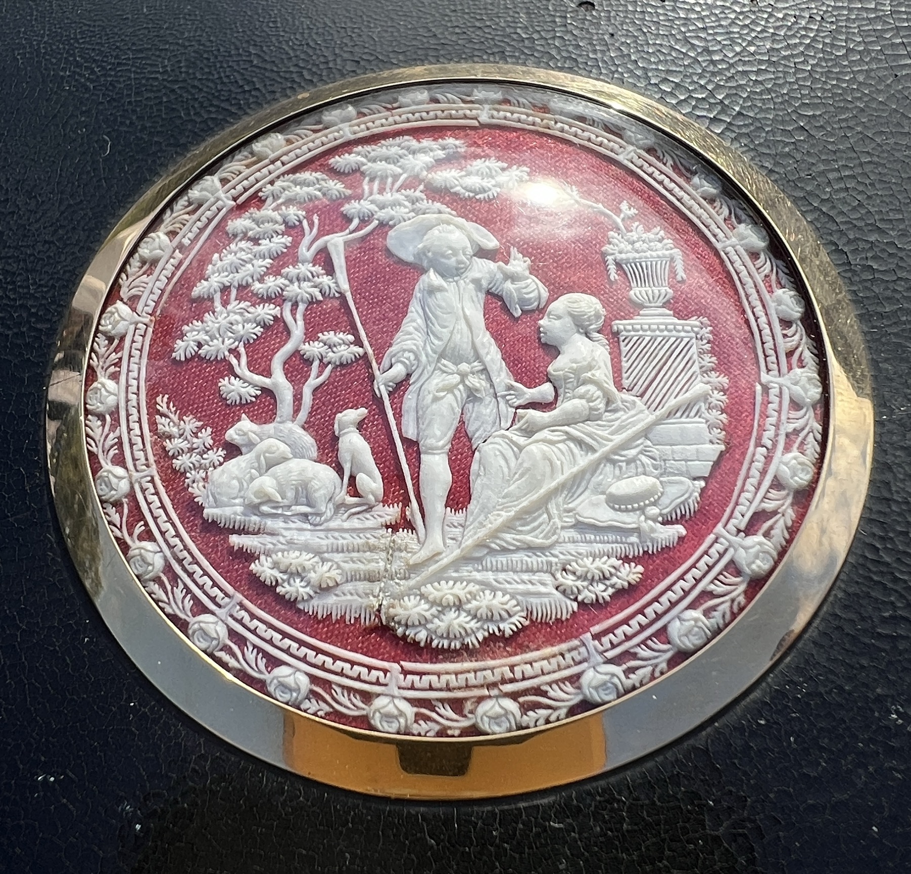 Stephany and Dresch attributed micro carved ivory plaque, circa 1795, Moorabool Antiques Geelong