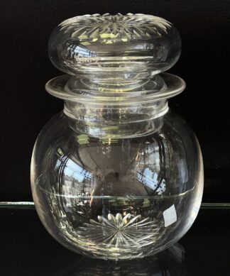 Victorian cut glass covered jar. C. 1880