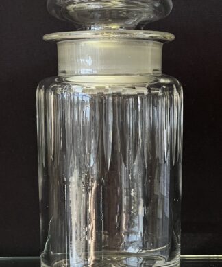 Victorian cut glass covered jar, c. 1880