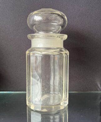 Small Victorian cut-glass canister