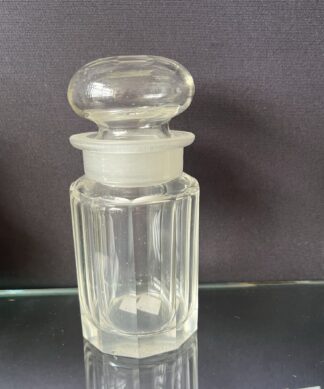 Small Victorian cut-glass canister