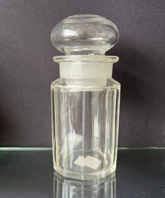 Small Victorian cut-glass canister