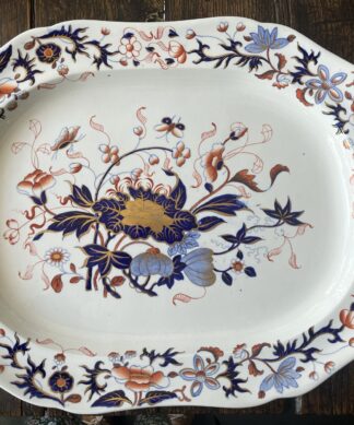 Spode ironstone rectangular platter, Imari Pattern #3504, c.1815