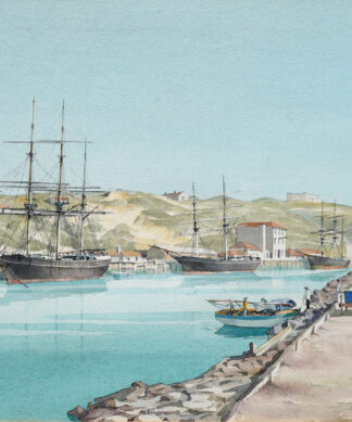 Watercolour painting of Port Natal, by Dorca Sewell