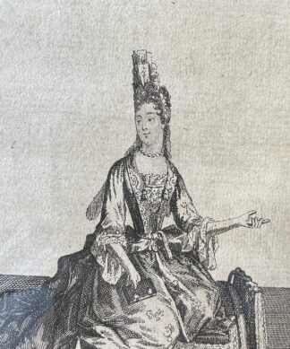 Engraving of Maria Eleanore D'Este, wife of James II, by Nicholas Bonnart c.1695