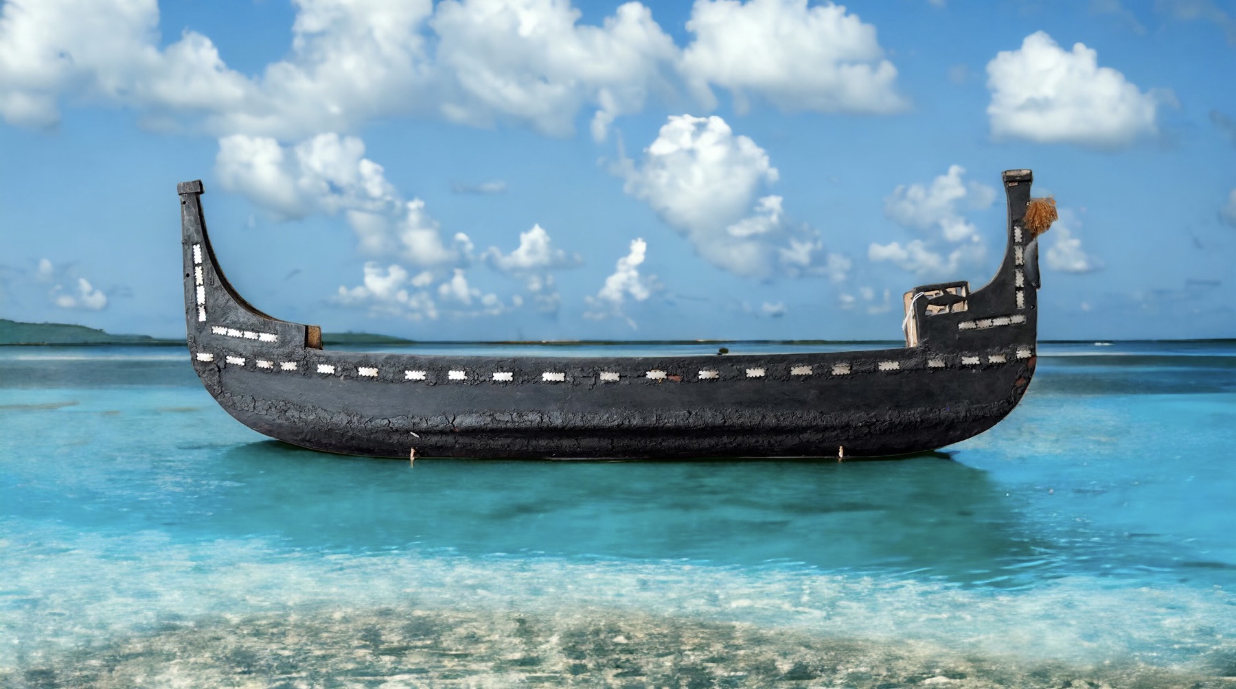 Solomon Islands Tamoko War Canoe model 