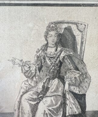 Queen of Spain, Maria Anna of Neuburg, engraving by Antoine Trouvain, c.1695