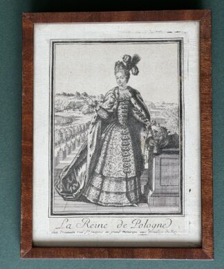 Queen of Poland, Christiane Eberhardine of Brandenburg-Bayreuth, engraving by Antoine Trouvain, c.1695