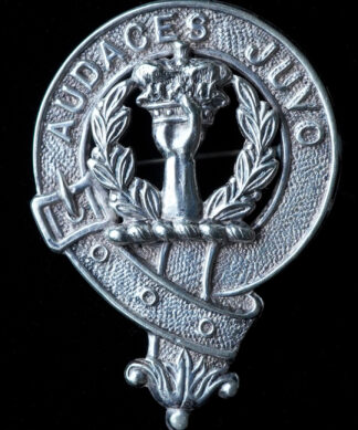 Scottish Kilt Badge, Buchanan Clan, 'Audaces Juvo' c. 1950