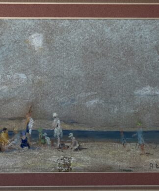 A. E. Jobson, Beach Scene, Williamstown, pastel c. 1910