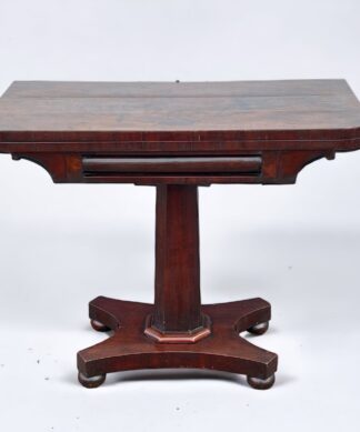 Mahogany card table, felt playing surface, c. 1835