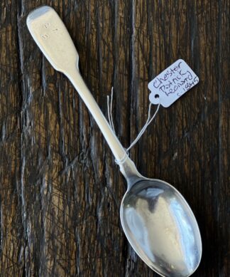 Sterling Silver tea spoon, rare Chester maker Patrick Leonard, c.1845