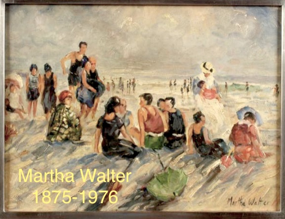 Martha Walter oil painting, beach scene