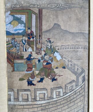 Chinese Gauche - Warriors in a citadel, 20th century