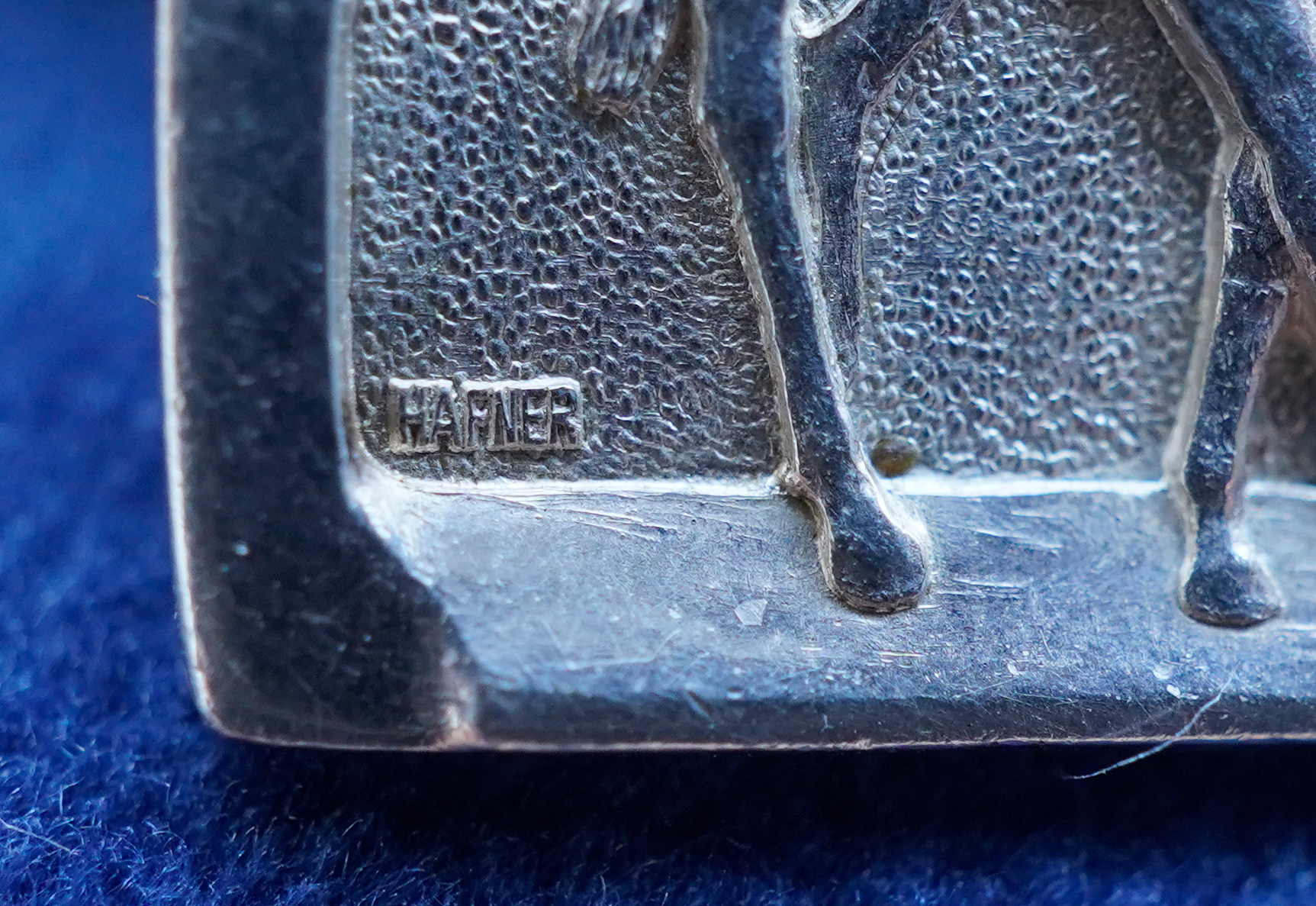 Emil Hafner mark on Sterling Silver Phar Lap Medallion