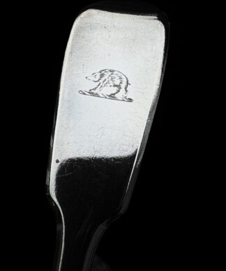 Sterling Silver table spoon, Harris Family 'Hedgehog' crest, London 1836