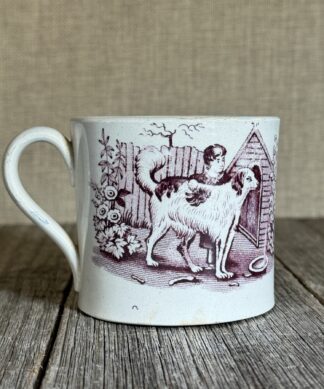 Child's mug, Big Dog + Children's Games, c. 1840