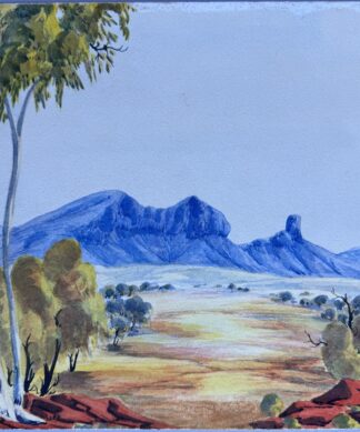 Clem Abbot Hermannsburg School watercolour