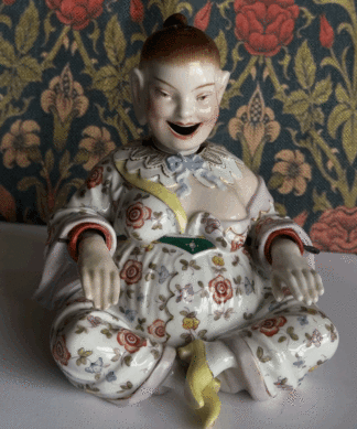 German porcelain nodding figure, in the Meissen style, c. 1880