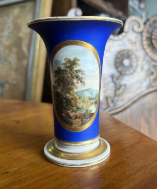 Small Bloor Derby vase with well-painted landscape, c. 1835