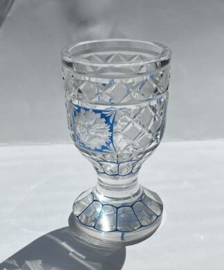 Large Bohemian cased glass goblet, c. 1830