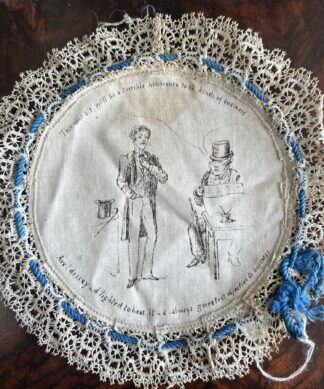 Victorian penwork on silk, "a terrible hinderance" c. 1890