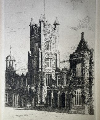 Victor Cobb 'The Tower- Melbourne Grammar School ' etching, signed & dated 1931 , no.11/85