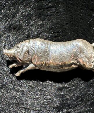 Sterling Silver brooch, running pig, 20th c.