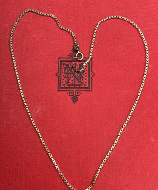 Sterling Silver square link chain necklace, 20th century