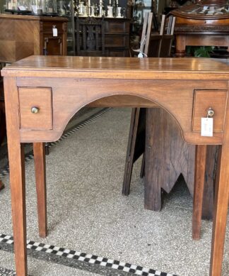 Unusual small George III pale mahogany side table, c.1820