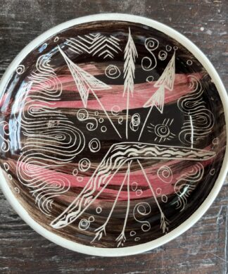 Guy Boyd ‘Aboriginal’ sgrafito dish, mid-20th century