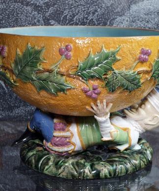 George Joners Majolica Punch Bowl