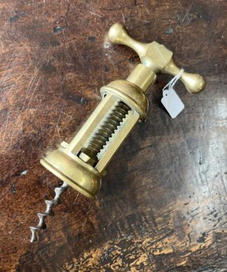 Solid Brass corkscrew, made in Italy, 20th c.