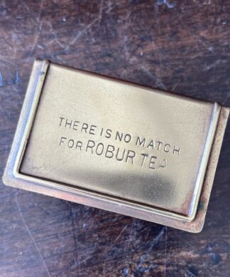 Robur Tea matchbox holder 'There is no Match like Robur' c. 1920