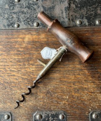 Coney's Patent Champagne corkscrew, wood handle, c. 1890