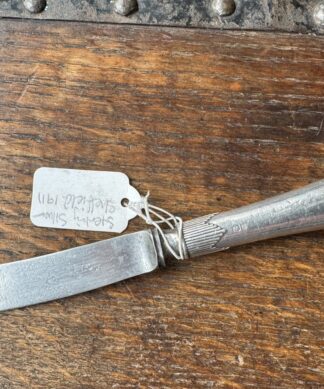 Georgian style steel blade knife, Sterling handle, Sheffield 1911