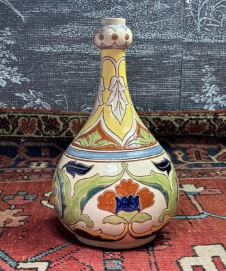 Rare 'Salopian Rhodian Ware' Art Pottery vase, Iznic Style, c. 1890