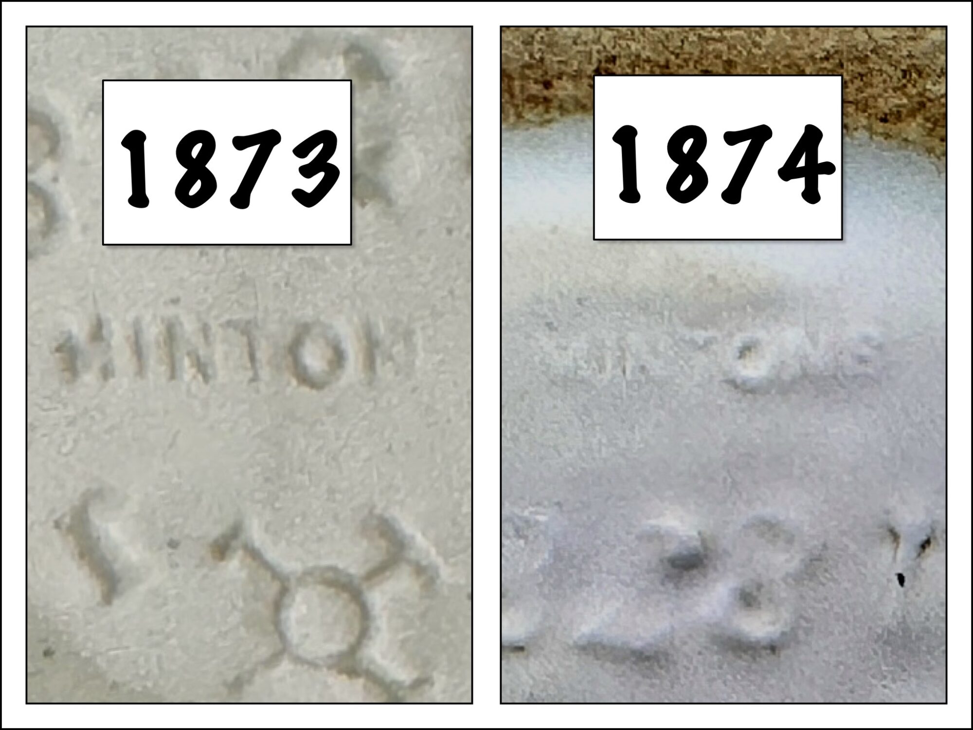 MINTON MINTON'S marks, 1873 1874