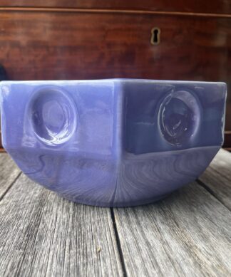 'Candyware' lavender blue 'dimpled' pottery bowl, UK c. 1938