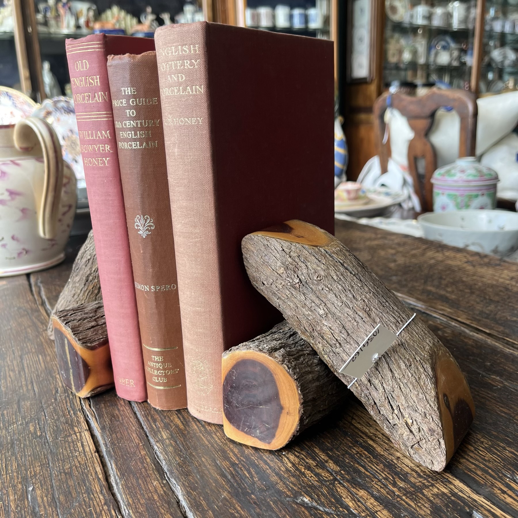 Pair of Mulgawood bookends, by Crown Mulga, A.W.G. Davey & Sons, S.A. c.1950