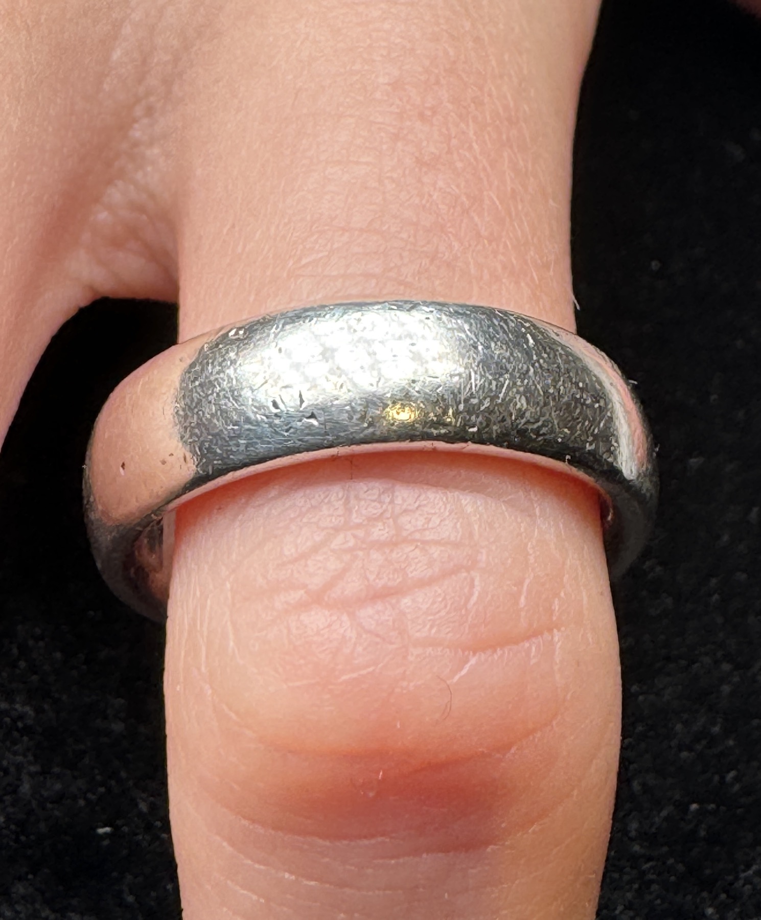 Thick Sterling Silver ring, plain form