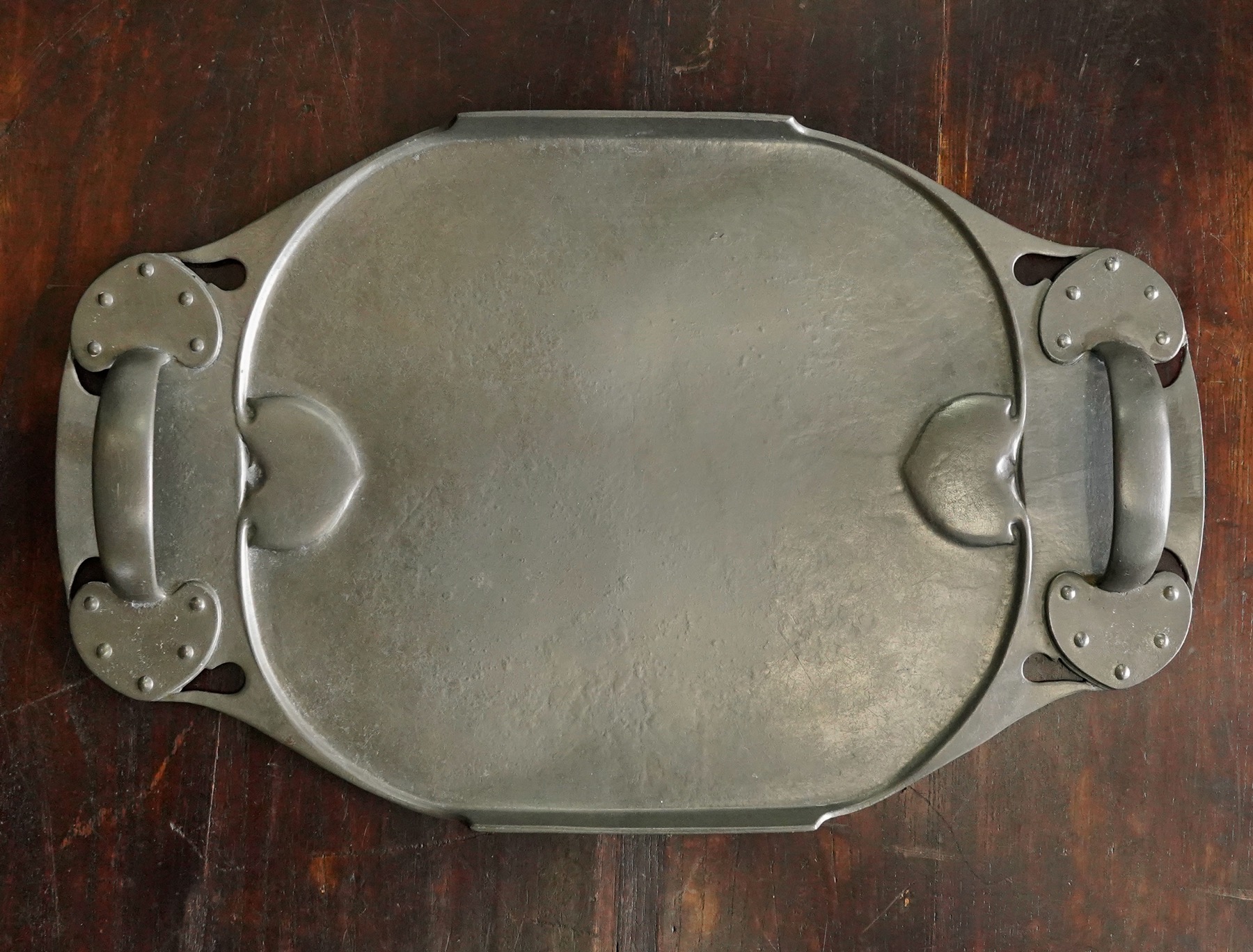 Tudric Arts & Crafts pewter tray, rare Archibald Knox design no. 42, c. 1902