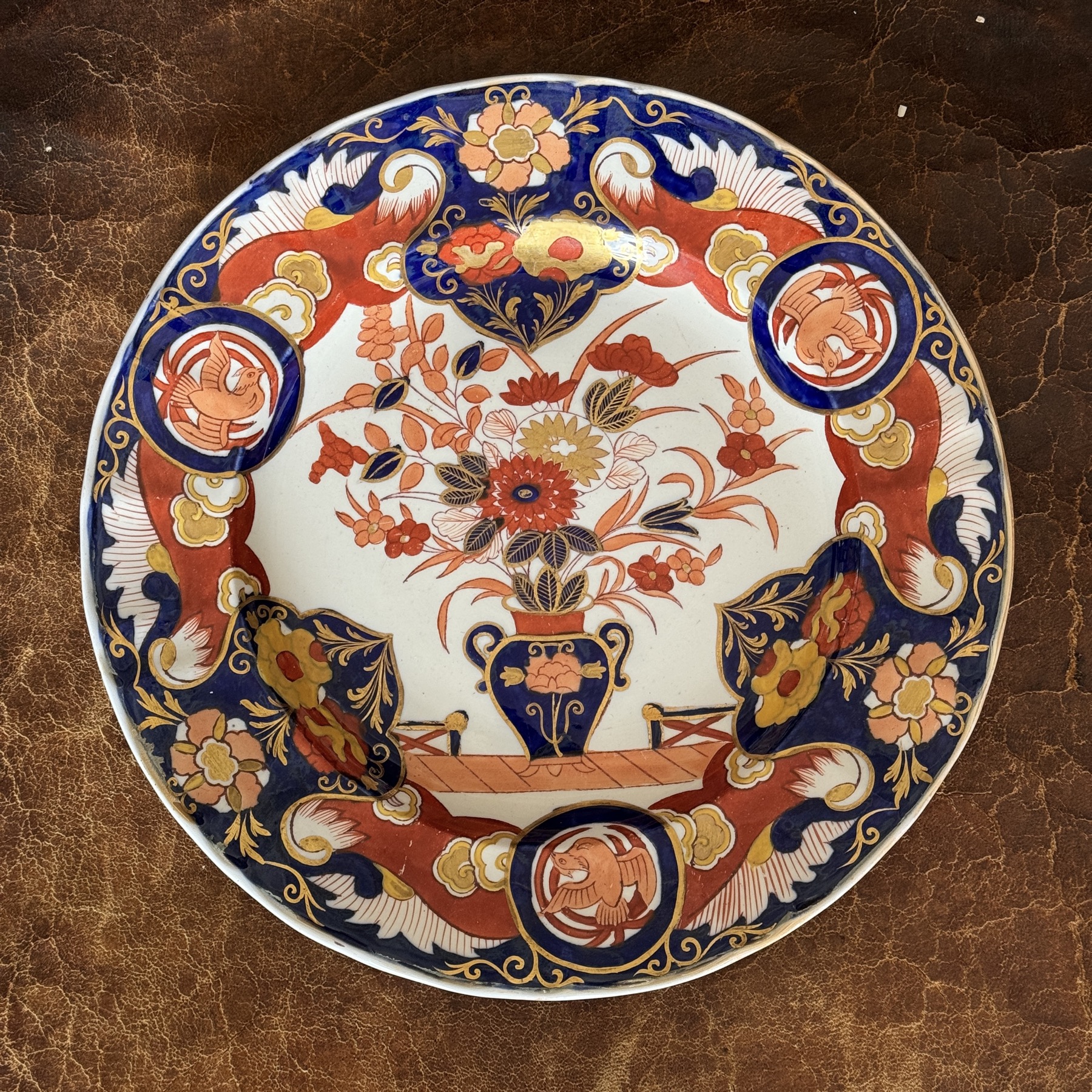 Ashworth Ironstone plate with Imari pattern, c. 1870