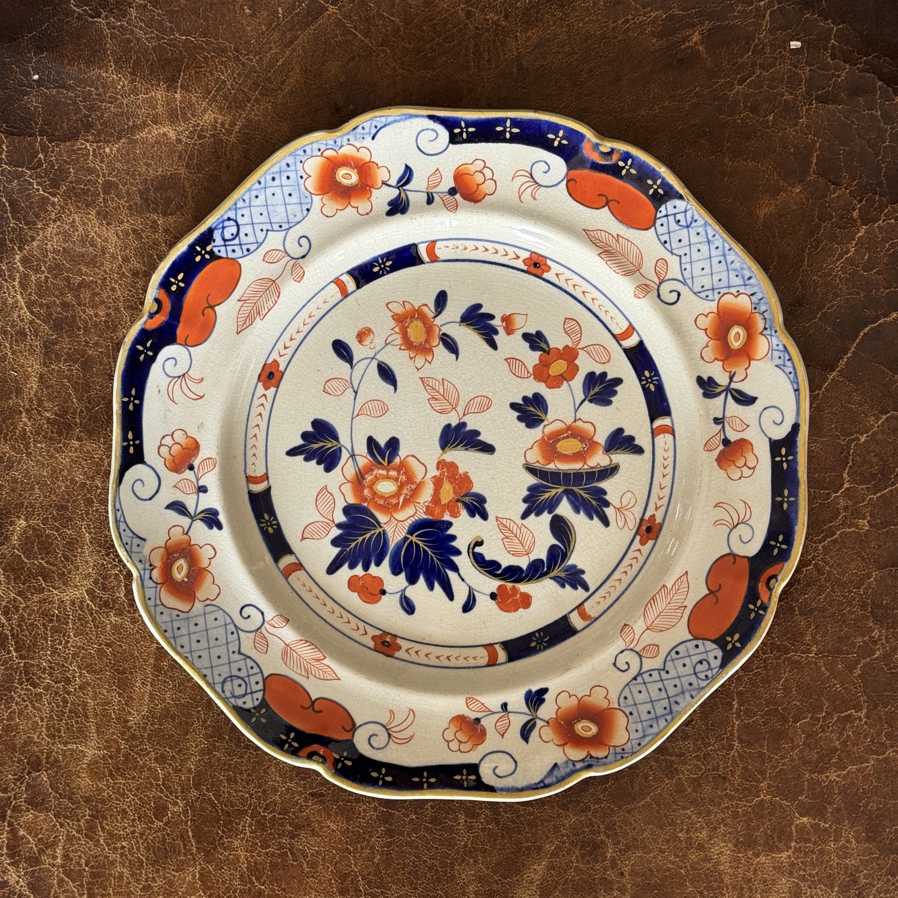 Ridgway pottery plate with Imari pattern 4263, c.1825