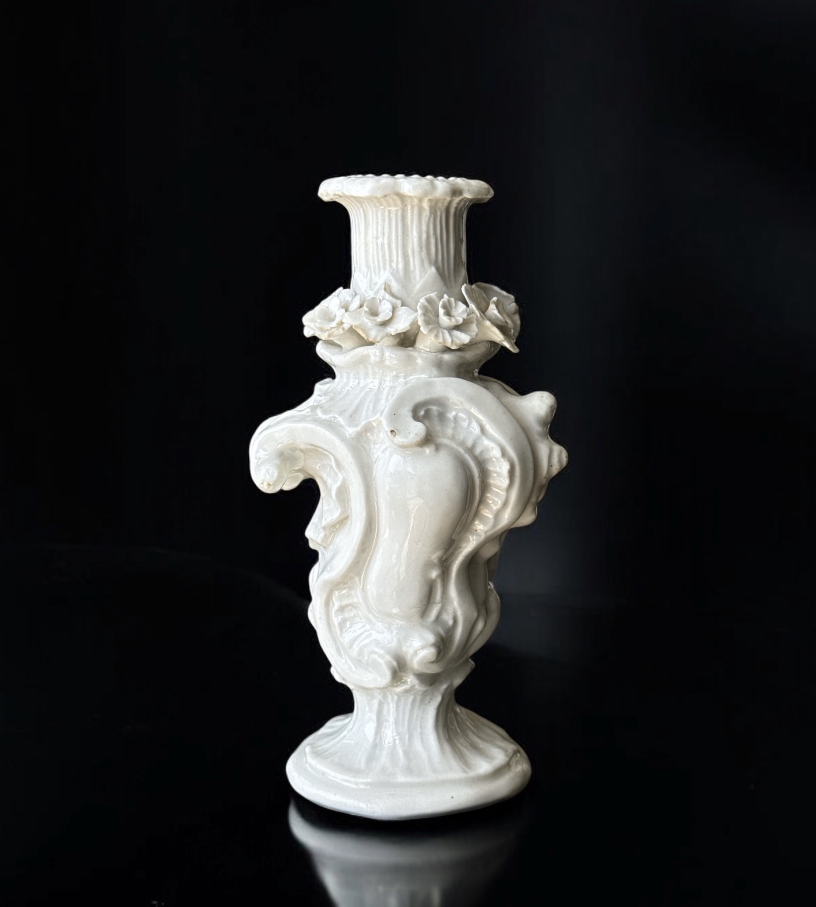 Bow Rococo Candlestick c.1760