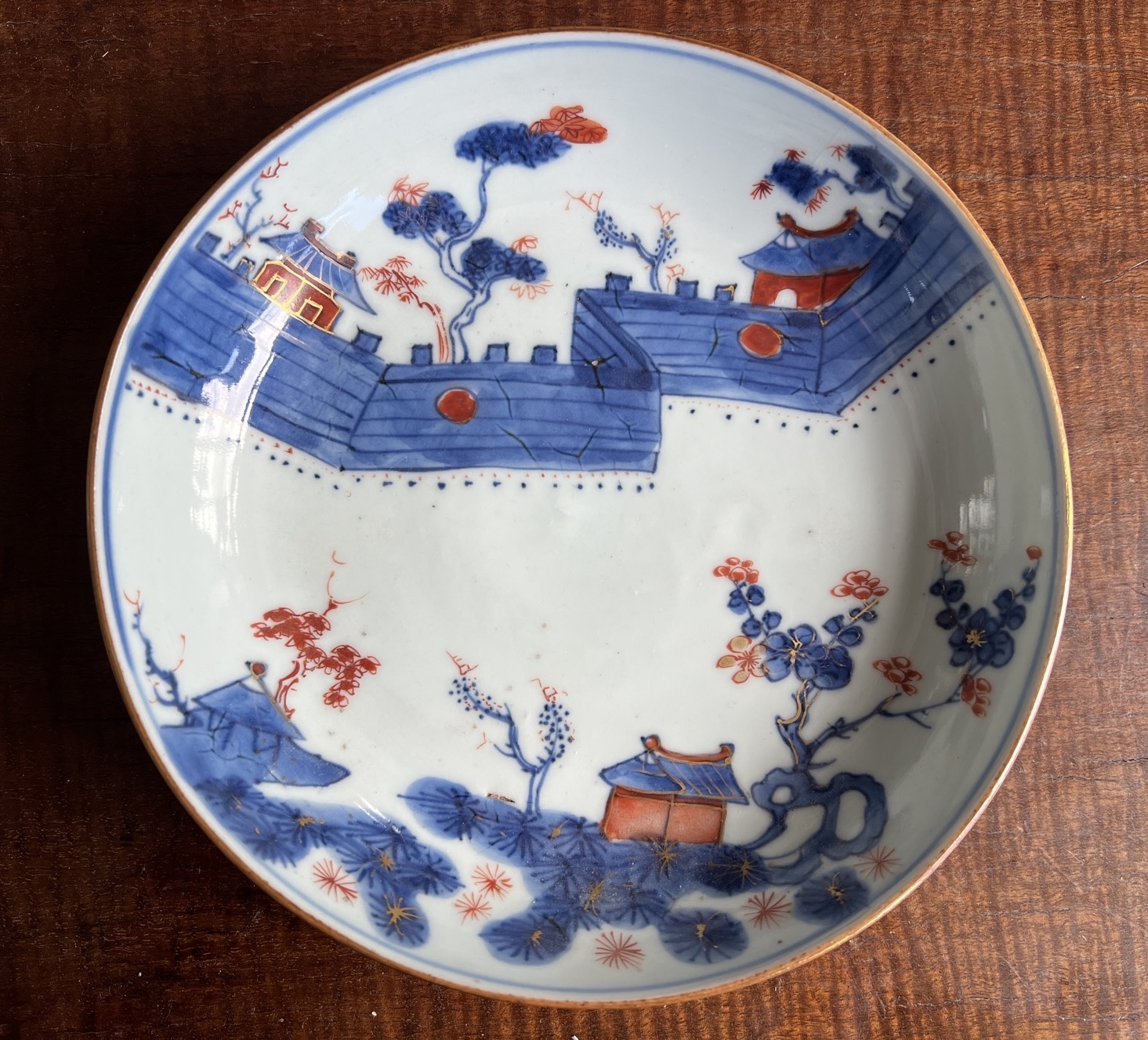 Chinese Export Imari saucerdish with 'City', c. 1760