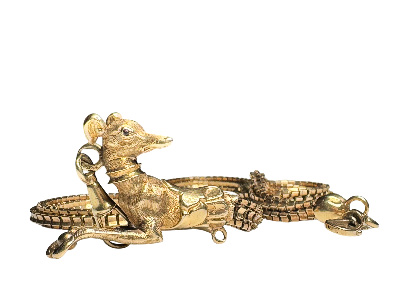 Superb French 18ct gold greyhound fob and Trichinopoly book chain, c.1870